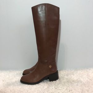 Tory Burch Fulton Brown Riding Knee Boot
